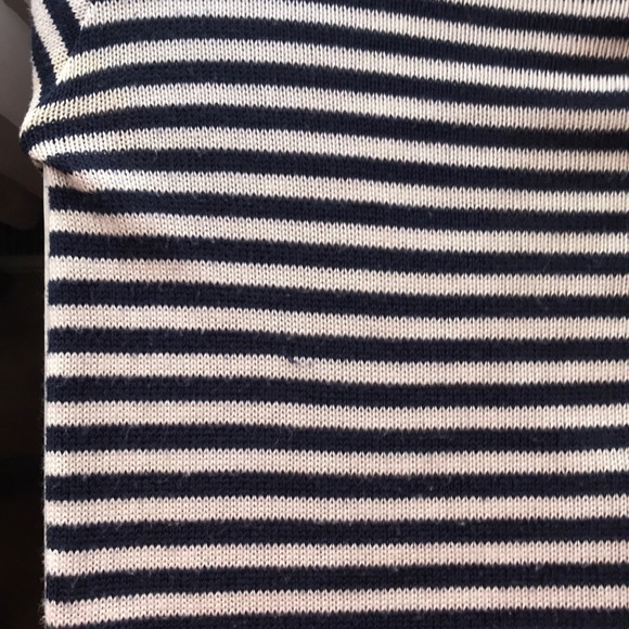 Zara Button-up Back Striped Cotton Sweater Sz S - Picture 4 of 4